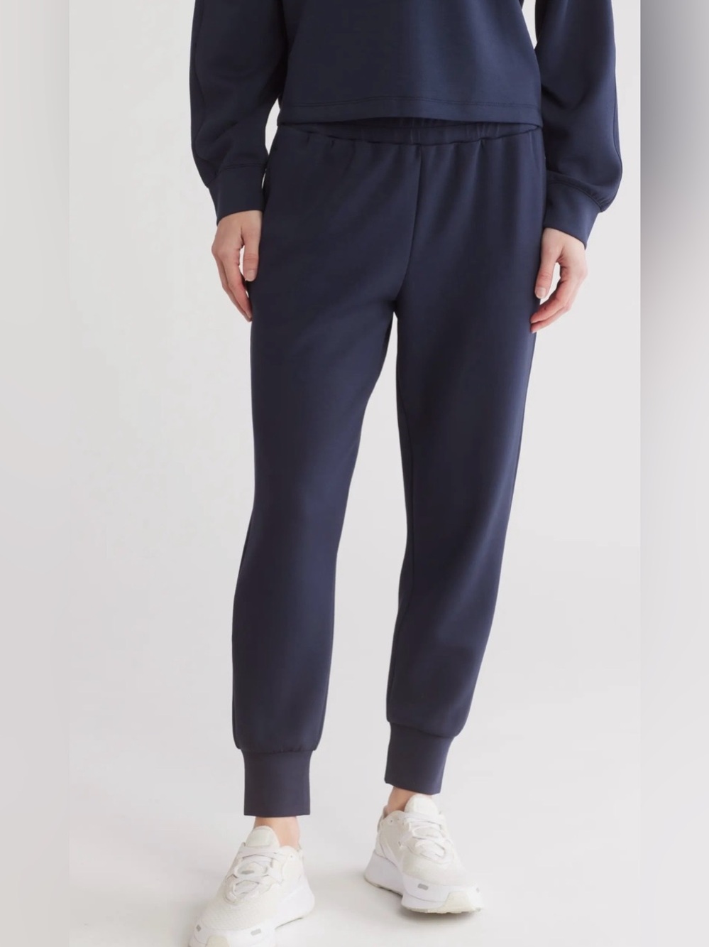 Zella L Navy Whisper Knit Slim Joggers